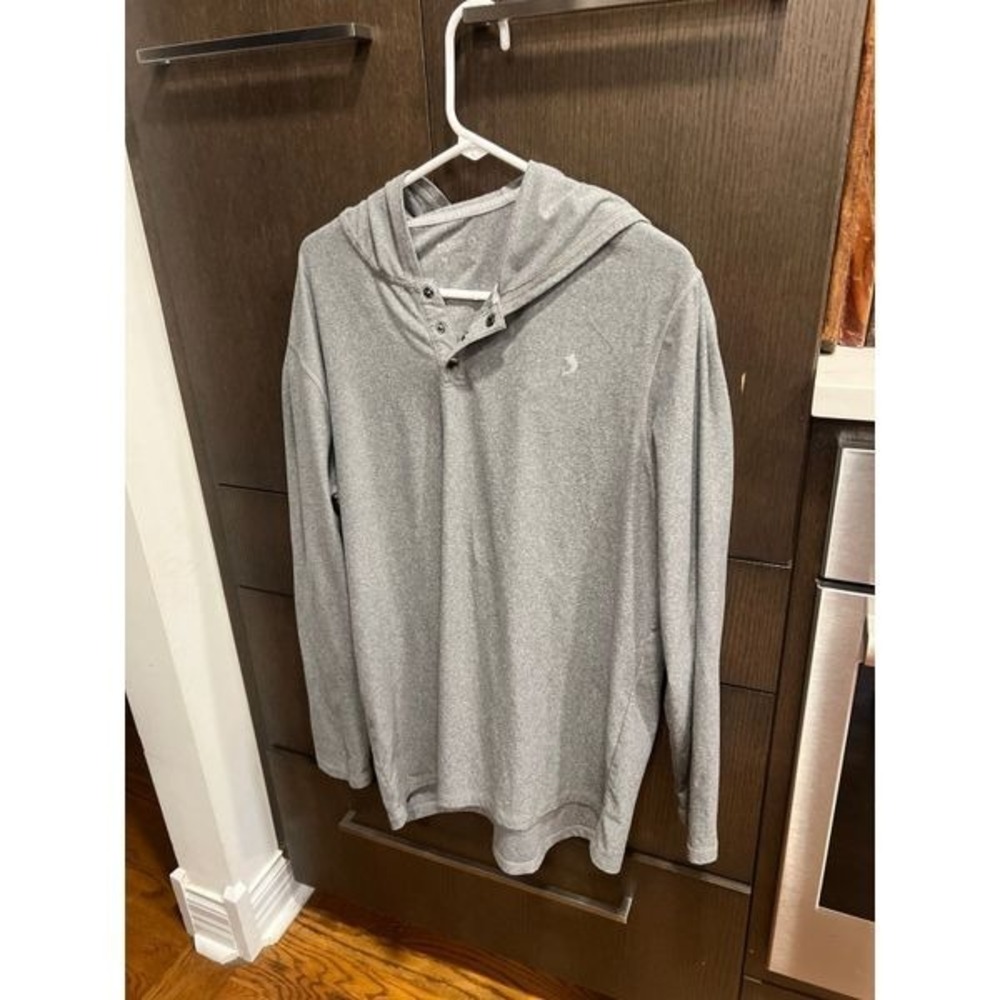 Reel legends grey pullover shirt hooded men's medium